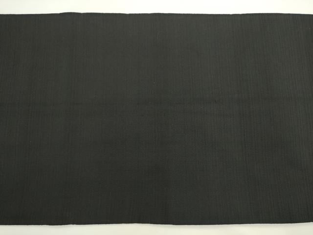 平和屋着物●綴れ 八寸名古屋帯 幾何学文様 黒地 金糸 正絹 逸品 AABL2297pf