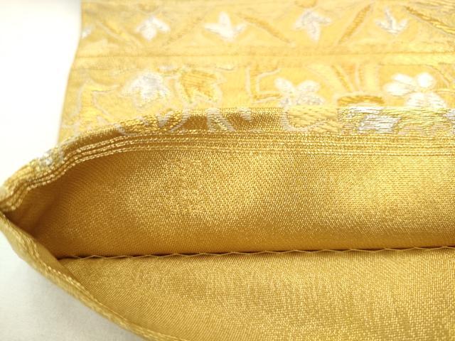 平和屋着物●西陣 川島織物 六通柄 本袋帯 飾花文 金銀糸 正絹 逸品 AABL2318pf