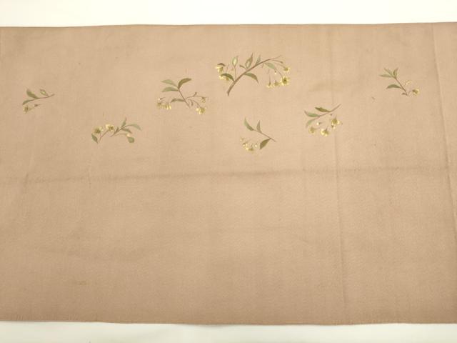 平和屋着物●爪掻き本綴れ 八寸名古屋帯 総刺繍 休み鳥 正絹 逸品 AABL2320pf
