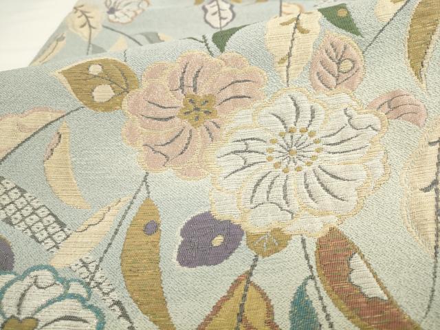平和屋着物●六通柄袋帯 慶長辻が花 金銀糸 正絹 逸品 AABL2422pf