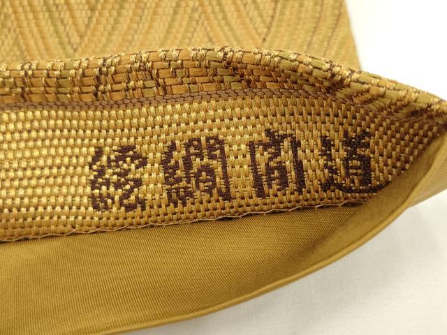 平和屋着物●全通柄袋帯 繧繝間道 金糸 正絹 逸品 AABL2425pf