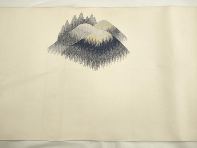 平和屋着物●爪掻き本綴れ 八寸名古屋帯 風景文 金糸 正絹 逸品 AABL2441pf