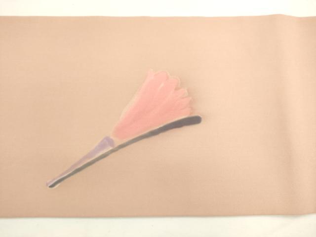 平和屋着物●塩瀬 九寸名古屋帯 ろうけつ染め 女人文 正絹 逸品 AABL2468pf