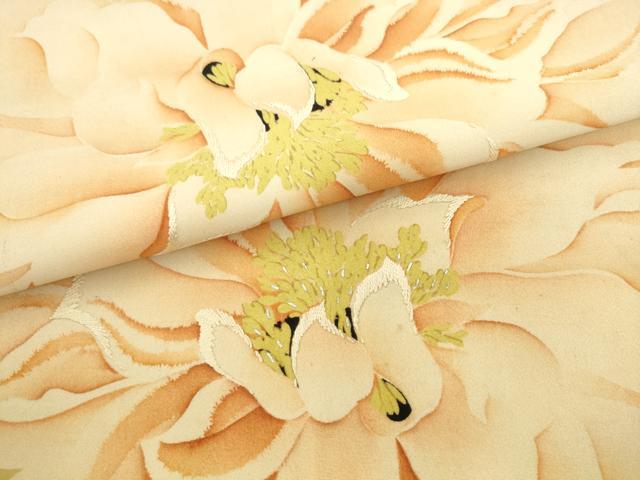 平和屋着物●アンティーク 大正ロマン 全通柄京袋帯 刺繍 草花文 正絹 逸品 AABL2491pf
