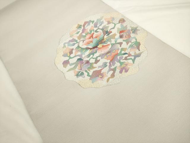 平和屋着物●爪掻き本綴れ 八寸名古屋帯 草花文 金銀糸 正絹 逸品 AABL2494pf