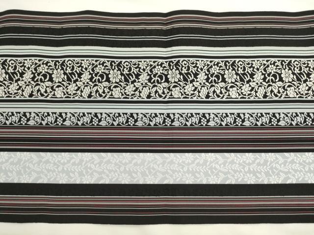平和屋着物●博多織人 黒木織物 本場筑前博多織 八寸名古屋帯 結彩 草花間道 博多金ラベル 証紙付き 正絹 逸品 AABL2499pf