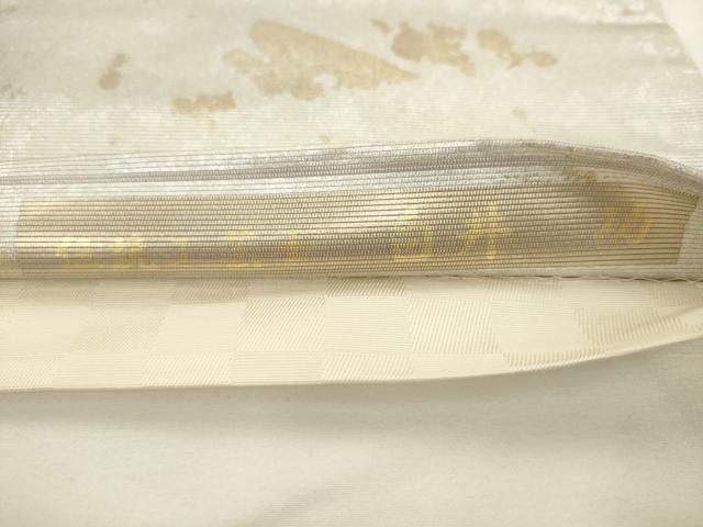 平和屋着物●伝統工芸士 白井功 太鼓柄袋帯 螺鈿箔 風神雷神 きぬはく 正絹 逸品 AABL2506pf