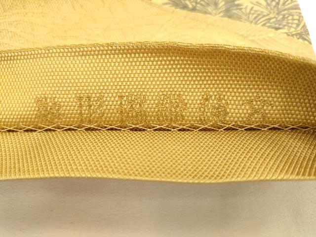 平和屋着物●六通柄袋帯 唐織 風景花文 金糸 正絹 逸品 AABL2536pf