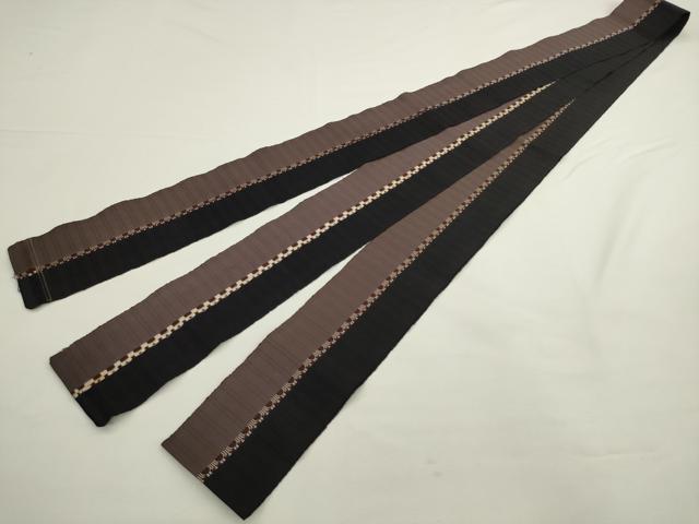 平和屋着物●男性 本場筑前博多織 角帯 間道 正絹 逸品 AABL2553pf