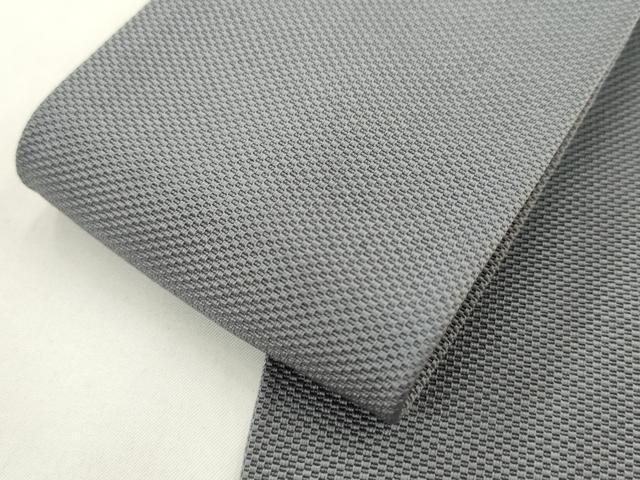 平和屋着物●男性 本場筑前博多織 角帯 霞文 淡藤色 正絹 逸品 AABL2567pf