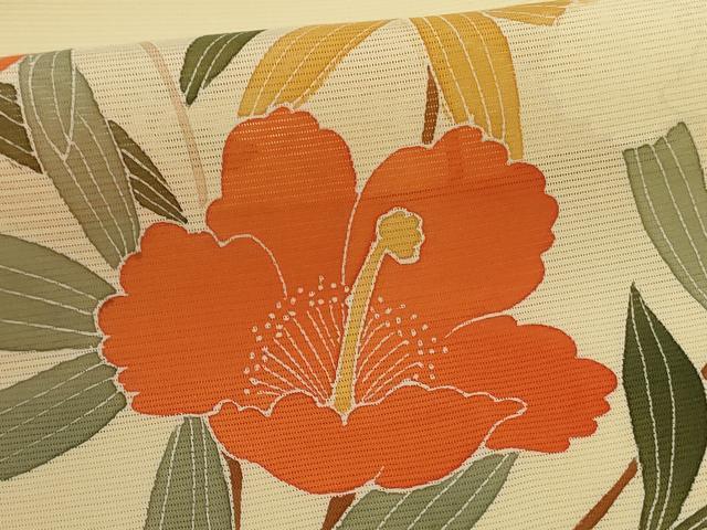 平和屋着物*夏物 訪問着 絽 草花文 正絹 逸品 AABL2602jd