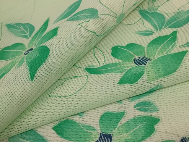 平和屋着物*夏物 小紋 絽 草花文 暈し染め 洗える着物 AABL2604jd
