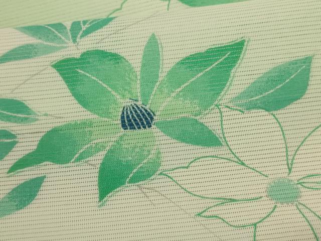 平和屋着物*夏物 小紋 絽 草花文 暈し染め 洗える着物 AABL2604jd