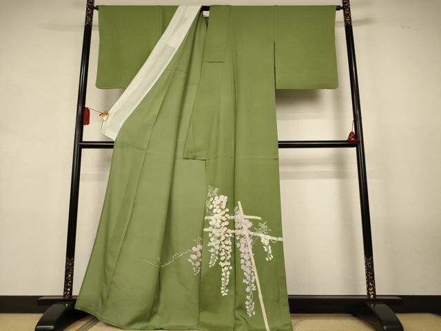 平和屋着物*夏物 色留袖 絽 友禅 枝垂れ花文 正絹 逸品 AABL2608jd