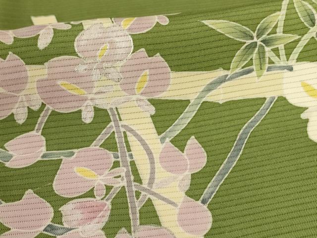 平和屋着物*夏物 色留袖 絽 友禅 枝垂れ花文 正絹 逸品 AABL2608jd