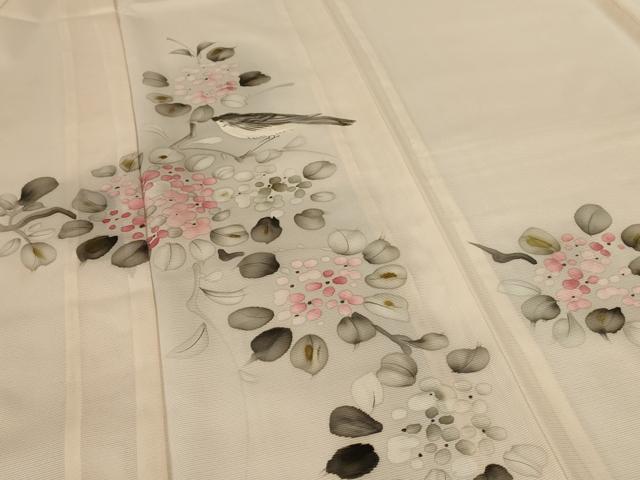 平和屋着物*夏物 訪問着 絽 手描き 花鳥文 洗える着物 AABL2613jd