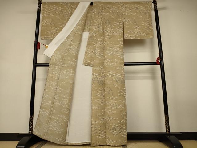 平和屋着物*夏物 染織の名門 しょうざん 生紬 紗 松竹梅 正絹 逸品 AABL2616jd