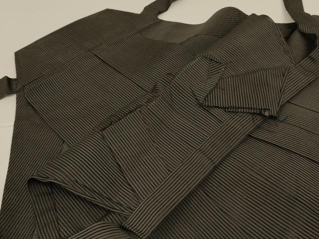 平和屋着物*夏物 男性 馬乗り袴 縦絽 縞 正絹 逸品 AABL2624jd