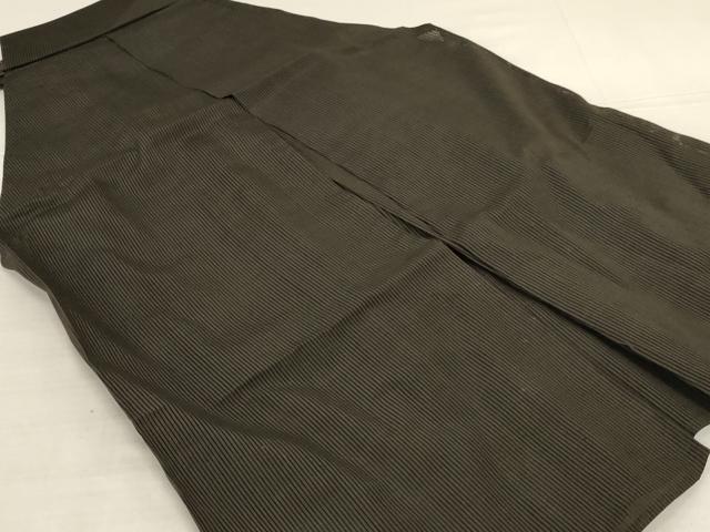 平和屋着物*夏物 男性 馬乗り袴 縦絽 縞 正絹 逸品 AABL2624jd