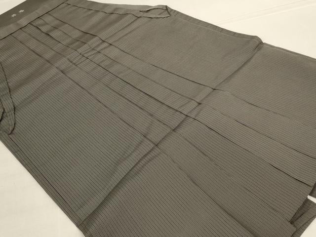 平和屋着物*夏物 男性 茶喜仙台平 馬乗り袴 縦絽 縞 正絹 逸品 AABL2625jd