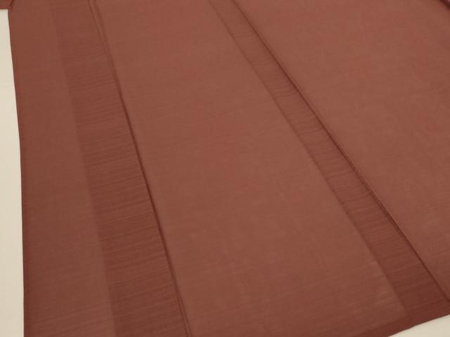 平和屋着物*夏物 色無地 変わり絽 茶褐色 正絹 逸品 AABL2636jd