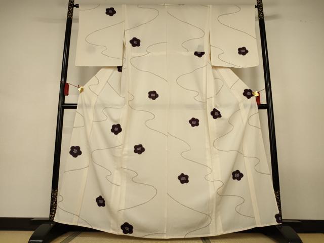 平和屋着物*夏物 小紋 絽 絞り 舞花文 正絹 逸品 AABL2639jd