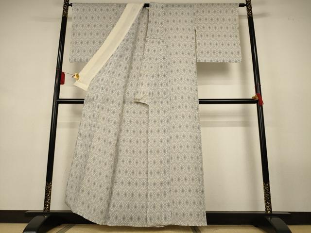 平和屋着物*夏物 越後上布 菱文 苧麻 逸品 AABL2640jd