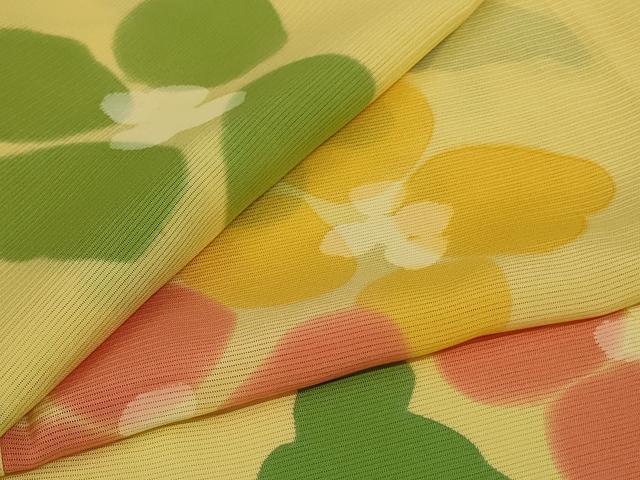 平和屋着物*夏物 小紋 絽 舞花文 正絹 逸品 AABL2646jd