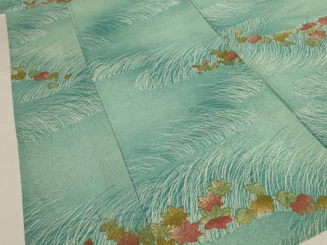 平和屋着物*夏物 小紋 絽 楓芝文 金彩 正絹 逸品 AABL2649jd
