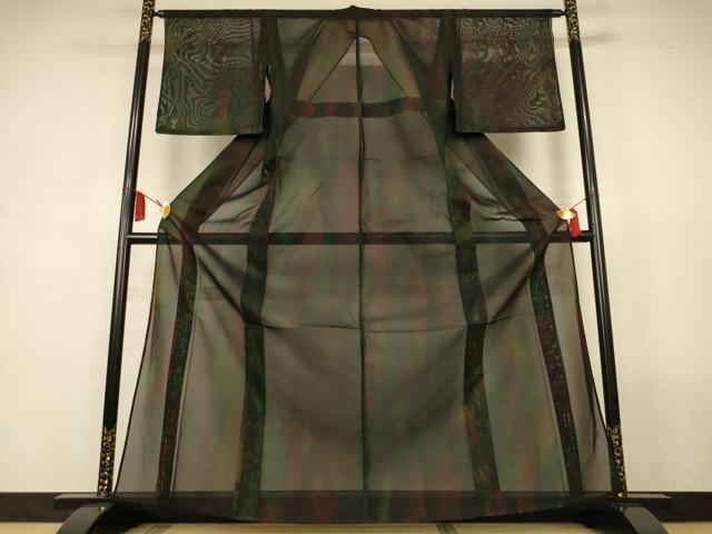 平和屋着物*夏物 小紋 風通紗 霞文 正絹 逸品 AABL2650jd