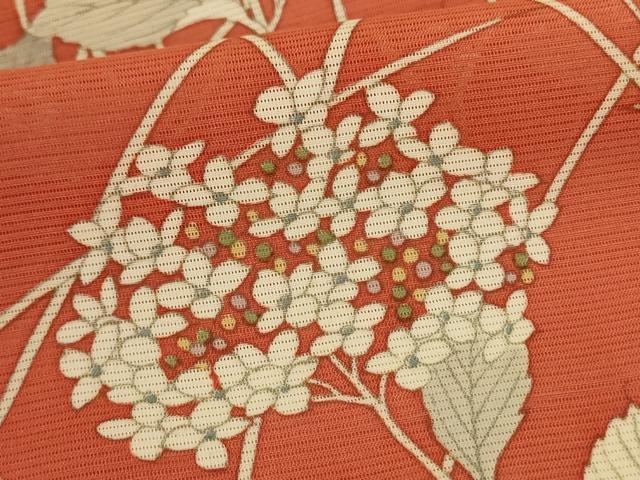 平和屋着物*夏物 小紋 絽 草花文 正絹 逸品 AABL2654jd