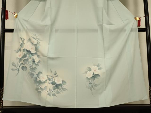 平和屋着物*夏物 訪問着 絽 手描き 草花文 暈し染め 正絹 逸品 AABL2657jd