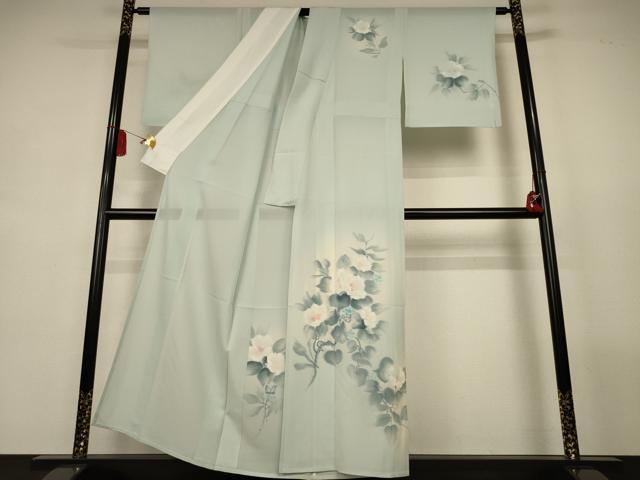 平和屋着物*夏物 訪問着 絽 手描き 草花文 暈し染め 正絹 逸品 AABL2657jd