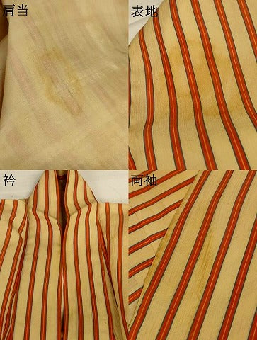 平和屋着物*夏物 お召 紗 縞 正絹 逸品 AABL2664jd