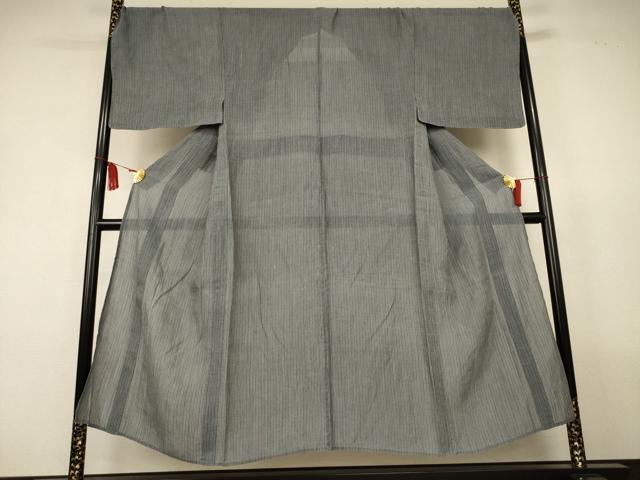 平和屋着物*夏物 男性 本場小千谷ちぢみ 縞 高島屋扱い キングサイズ 麻 逸品 AABL2679jd