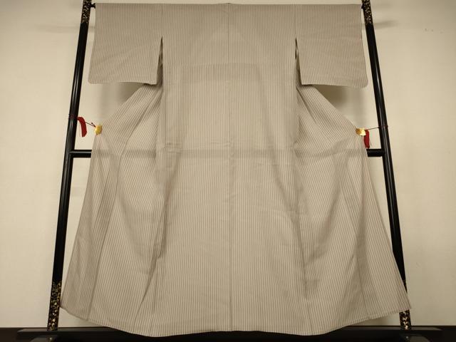 平和屋着物*夏物 紗紬 縞 正絹 逸品 AABL2686jd