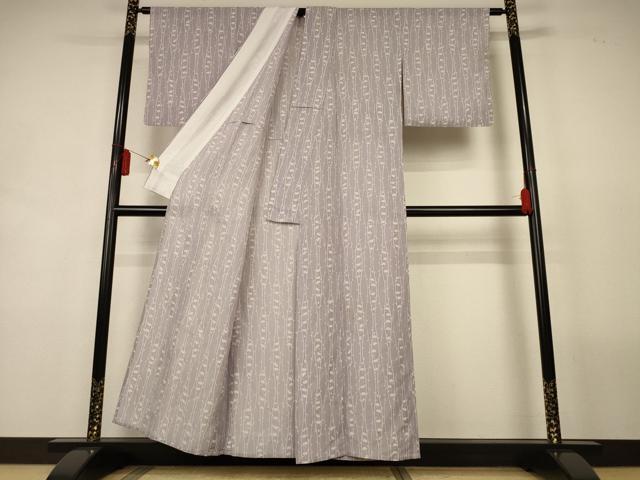 平和屋着物*夏物 小紋 絽 枝花文 正絹 逸品 AABL2694jd