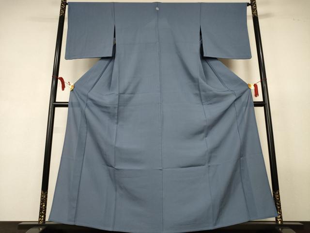 平和屋着物*夏物 色無地 絽 藍鼠色 正絹 逸品 AABL2699jd