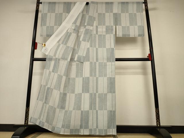 平和屋着物*夏物 小紋 紗 千鳥格子 やまと誂製 AABL2703jd