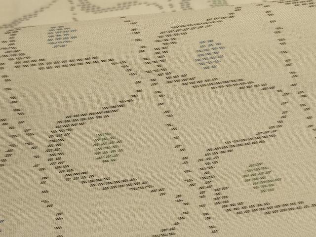 平和屋着物*夏物 本場大島紬 夏大島 白大島 幾何学文様 正絹 逸品 AABL2704jd
