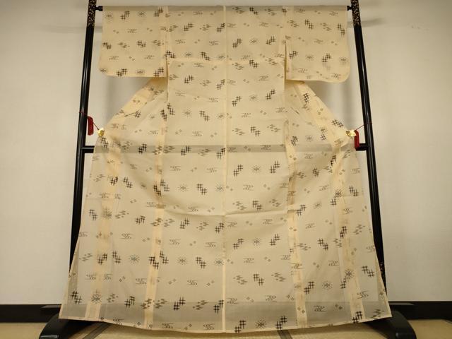 平和屋着物*夏物 本場琉球絣 夏琉球 正絹 逸品 AABL2706jd