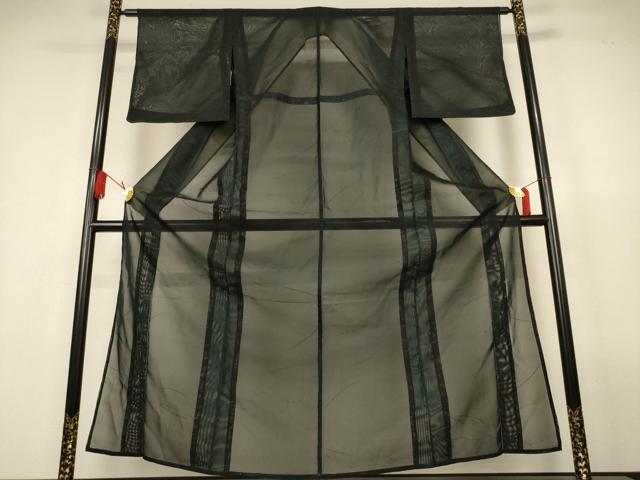 平和屋着物*夏物 小紋 風通紗 流水文 正絹 逸品 AABL2708jd