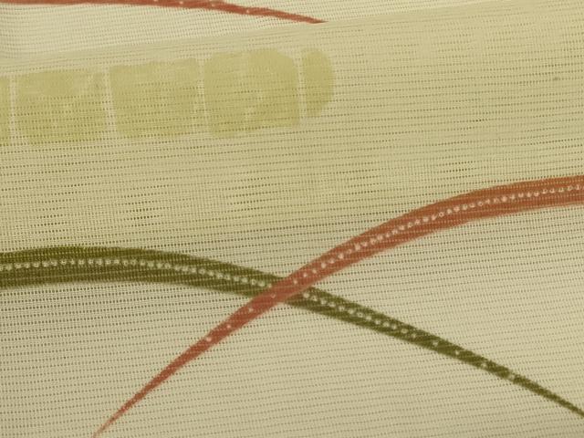 平和屋着物*夏物 小紋 絽 芝文 洗える着物 AABL2709jd
