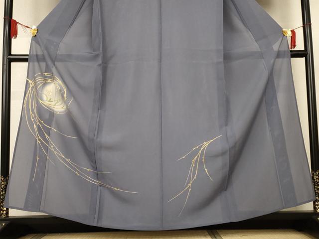 平和屋着物*夏物 訪問着 絽 草花丸文 暈し染め 金彩 正絹 逸品 AABL2721jd