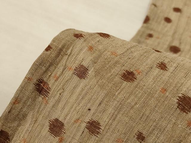 平和屋着物*夏物 小千谷ちぢみ 丸文 麻 逸品 AABL2726jd