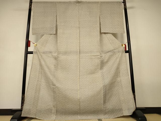 平和屋着物*夏物 本場小千谷ちぢみ 幾何学花文 麻 逸品 AABL2728jd