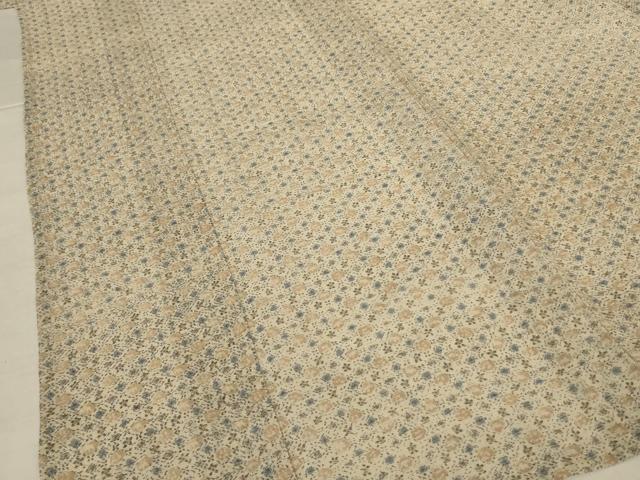 平和屋着物*夏物 本場小千谷ちぢみ 幾何学花文 麻 逸品 AABL2728jd