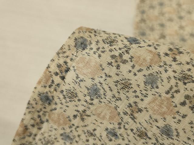 平和屋着物*夏物 本場小千谷ちぢみ 幾何学花文 麻 逸品 AABL2728jd
