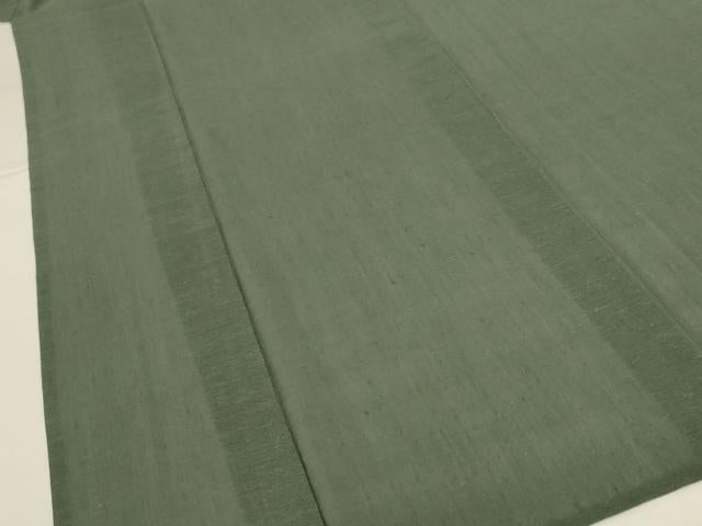 平和屋着物*夏物 色無地 紗 岩井茶色 反端付き AABL2731jd