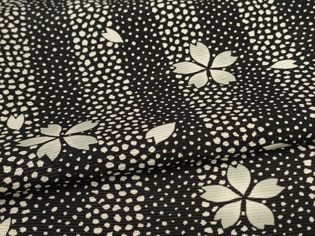 平和屋着物*夏物 小紋 絽 舞桜間道 正絹 逸品 AABL2739jd